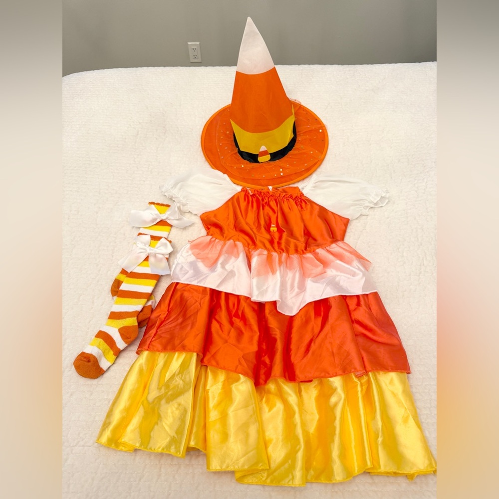 Kids Candy Corn Witch Costume